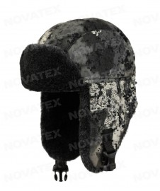 Шапка-ушанка &laquo;Умка&raquo; (алова, серая цифра)