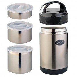 Термос Biostal "NR-2000", 2,0 л (3 контейнера, широкое горло)