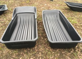 Сани рыбацкие Тайга 1700 с обвязкой, накладками, отбойником и капотом